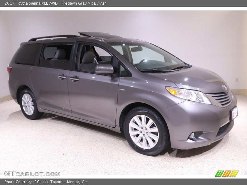 Predawn Gray Mica / Ash 2017 Toyota Sienna XLE AWD