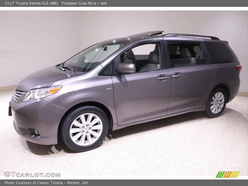 Predawn Gray Mica / Ash 2017 Toyota Sienna XLE AWD