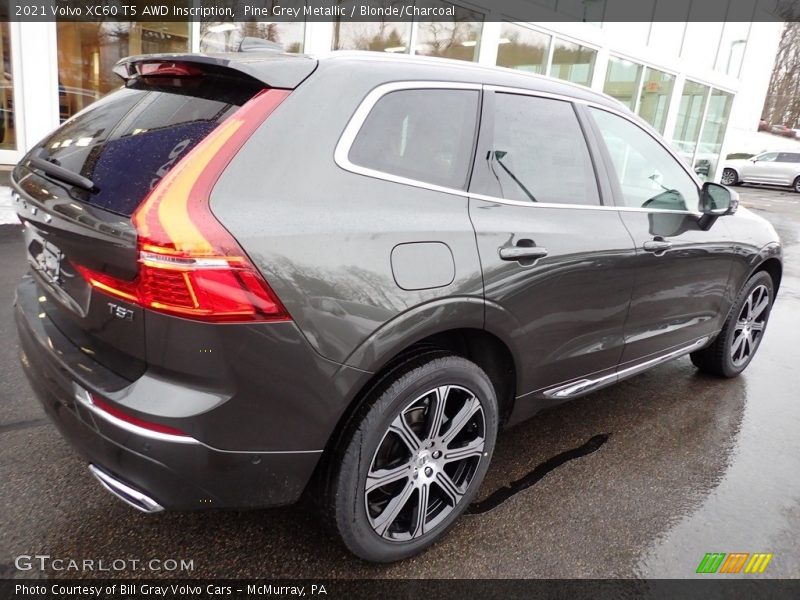 Pine Grey Metallic / Blonde/Charcoal 2021 Volvo XC60 T5 AWD Inscription