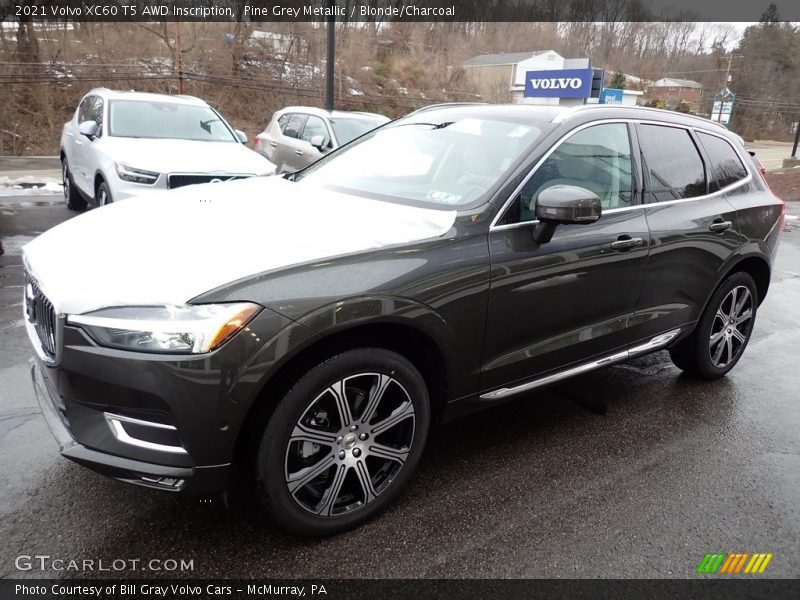 Pine Grey Metallic / Blonde/Charcoal 2021 Volvo XC60 T5 AWD Inscription