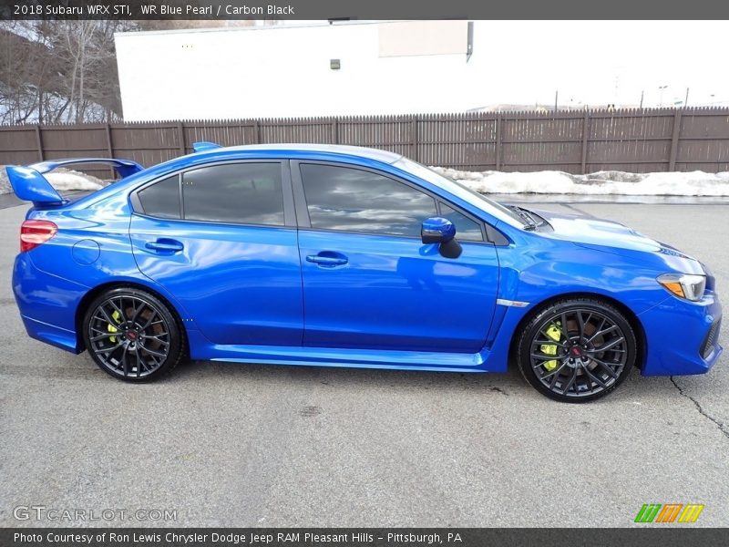 WR Blue Pearl / Carbon Black 2018 Subaru WRX STI