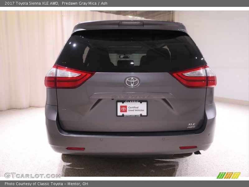 Predawn Gray Mica / Ash 2017 Toyota Sienna XLE AWD