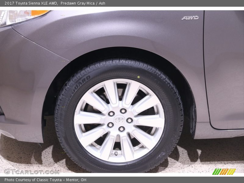Predawn Gray Mica / Ash 2017 Toyota Sienna XLE AWD