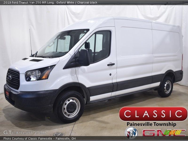 Oxford White / Charcoal black 2019 Ford Transit Van 250 MR Long