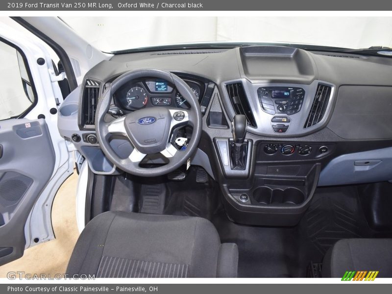 Oxford White / Charcoal black 2019 Ford Transit Van 250 MR Long