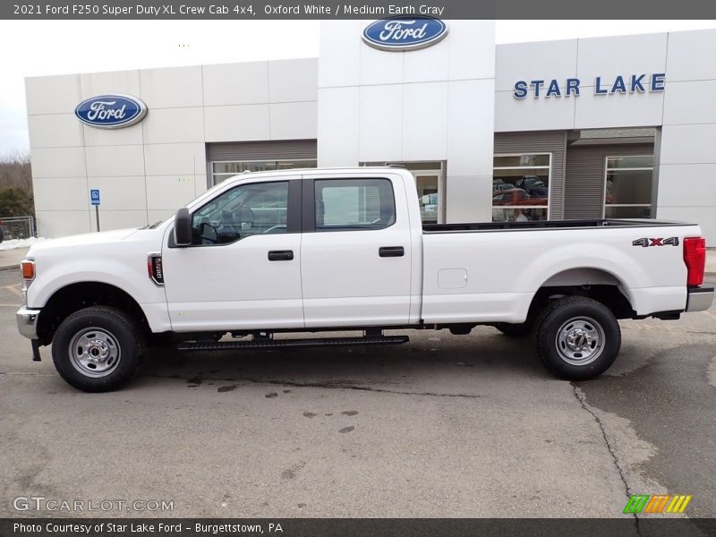 Oxford White / Medium Earth Gray 2021 Ford F250 Super Duty XL Crew Cab 4x4