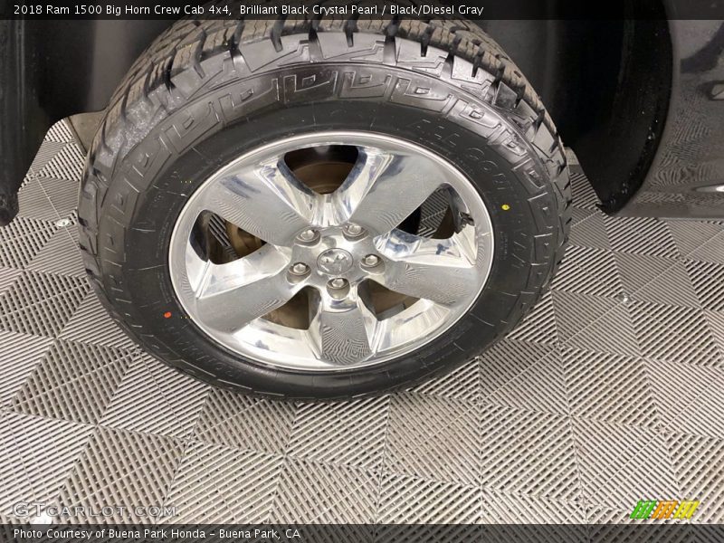 Brilliant Black Crystal Pearl / Black/Diesel Gray 2018 Ram 1500 Big Horn Crew Cab 4x4