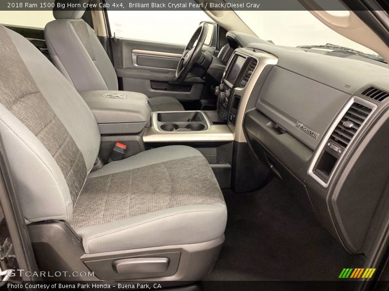 Brilliant Black Crystal Pearl / Black/Diesel Gray 2018 Ram 1500 Big Horn Crew Cab 4x4