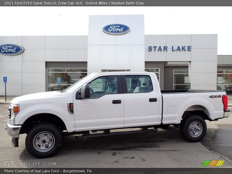 Oxford White / Medium Earth Gray 2021 Ford F250 Super Duty XL Crew Cab 4x4