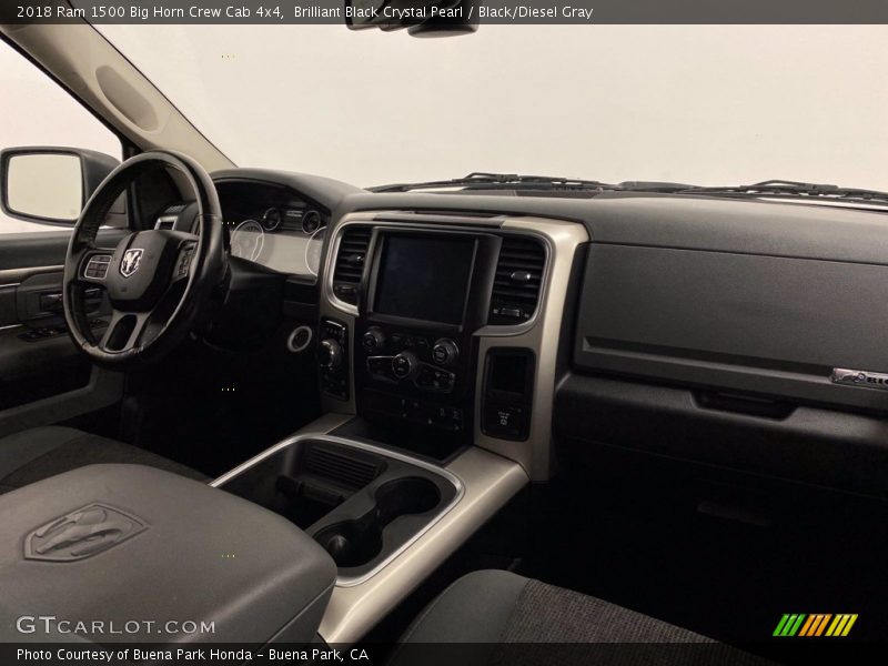 Brilliant Black Crystal Pearl / Black/Diesel Gray 2018 Ram 1500 Big Horn Crew Cab 4x4