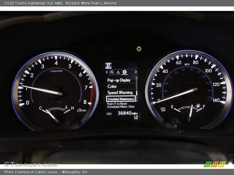 Blizzard White Pearl / Almond 2018 Toyota Highlander XLE AWD
