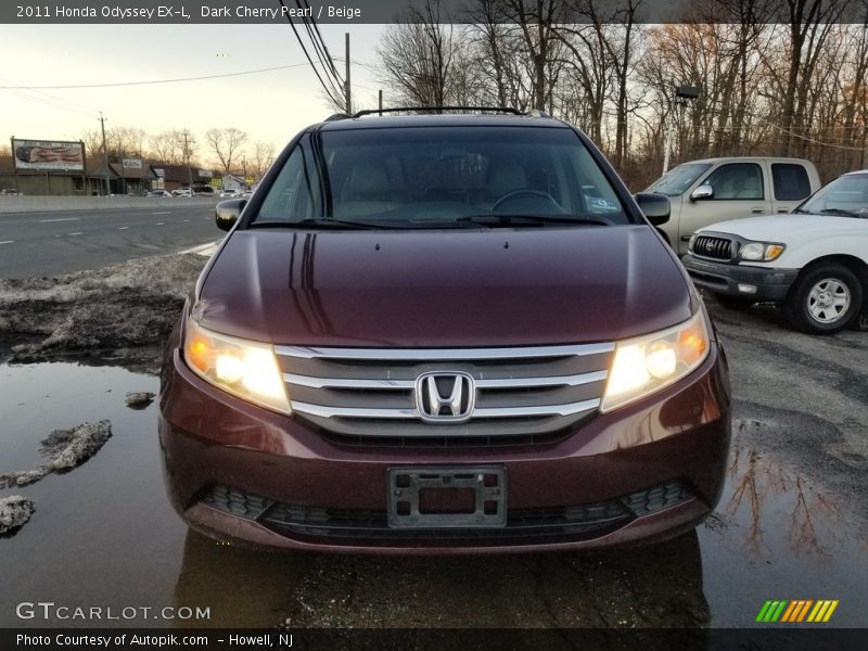 Dark Cherry Pearl / Beige 2011 Honda Odyssey EX-L