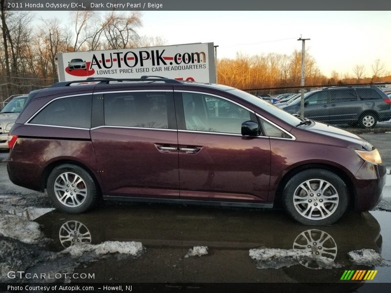 Dark Cherry Pearl / Beige 2011 Honda Odyssey EX-L