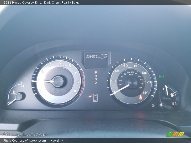 Dark Cherry Pearl / Beige 2011 Honda Odyssey EX-L