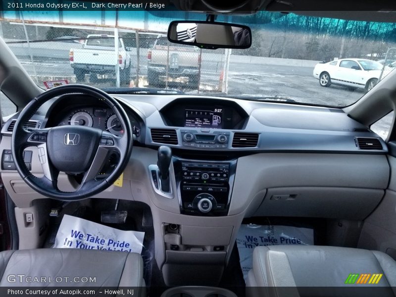 Dark Cherry Pearl / Beige 2011 Honda Odyssey EX-L