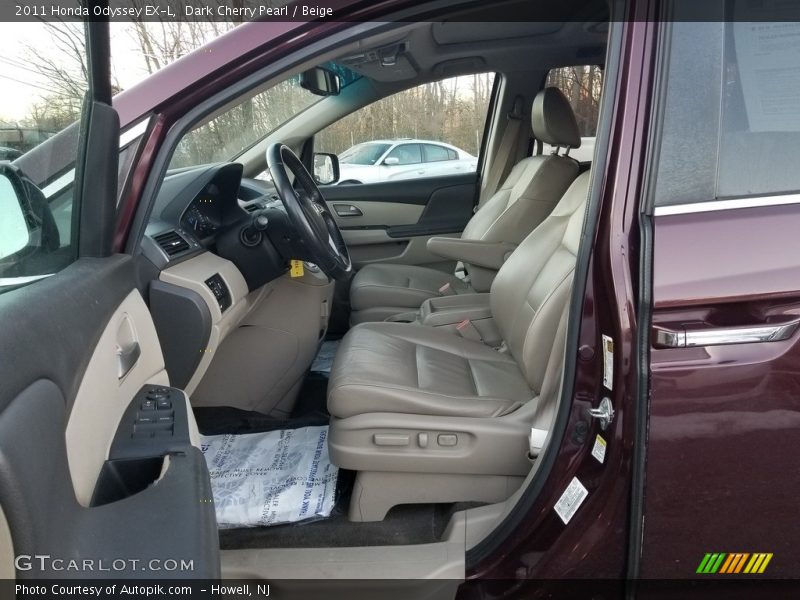 Dark Cherry Pearl / Beige 2011 Honda Odyssey EX-L