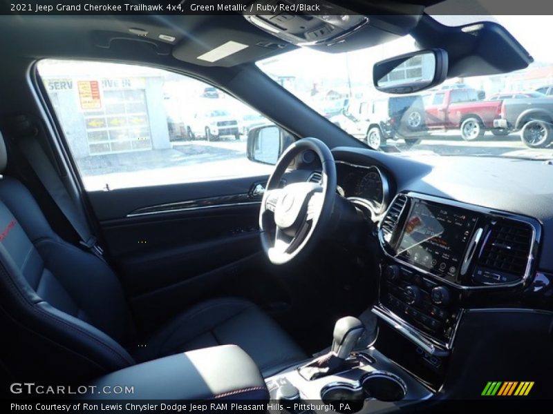 Green Metallic / Ruby Red/Black 2021 Jeep Grand Cherokee Trailhawk 4x4