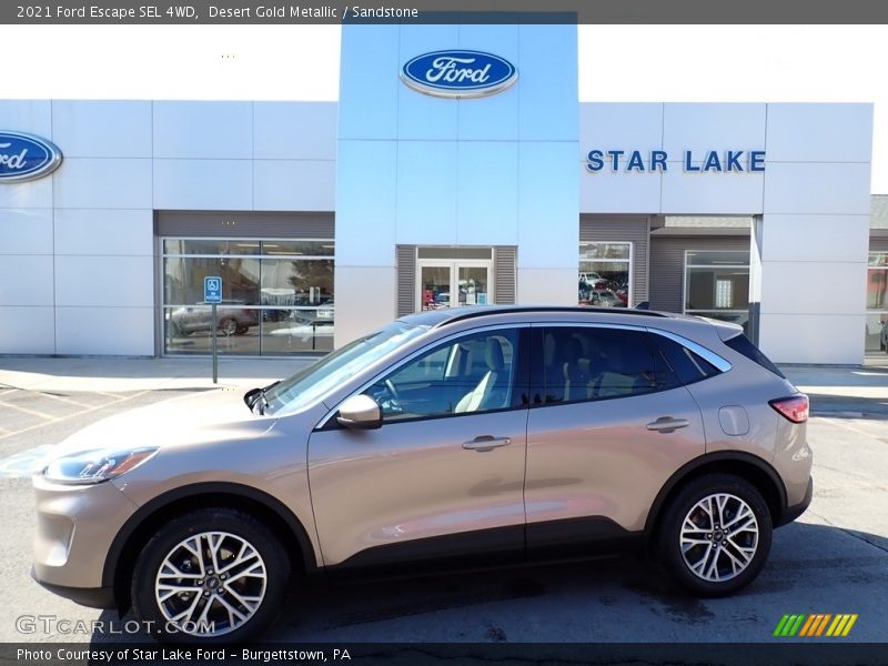 Desert Gold Metallic / Sandstone 2021 Ford Escape SEL 4WD