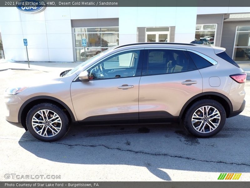 Desert Gold Metallic / Sandstone 2021 Ford Escape SEL 4WD