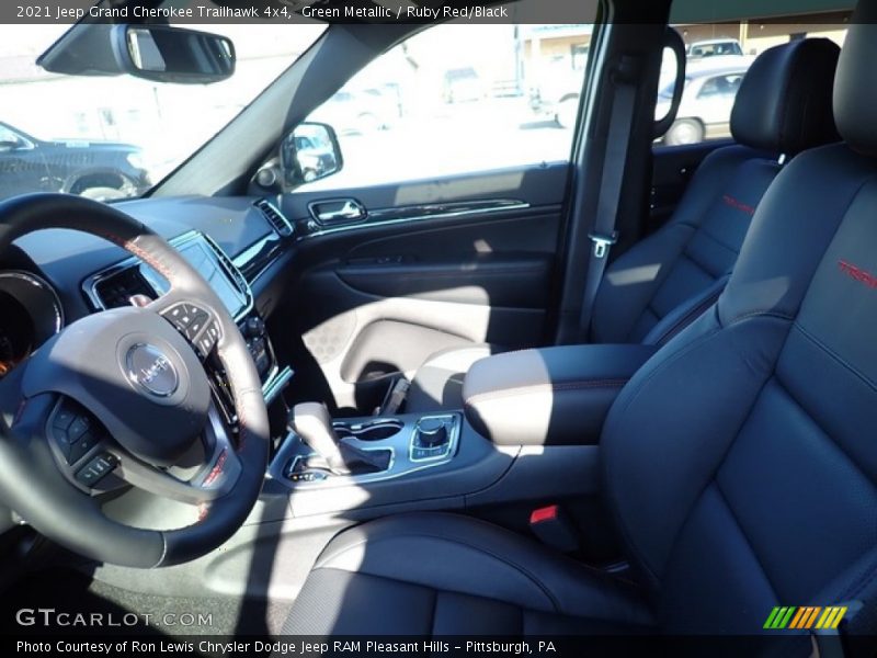 Green Metallic / Ruby Red/Black 2021 Jeep Grand Cherokee Trailhawk 4x4