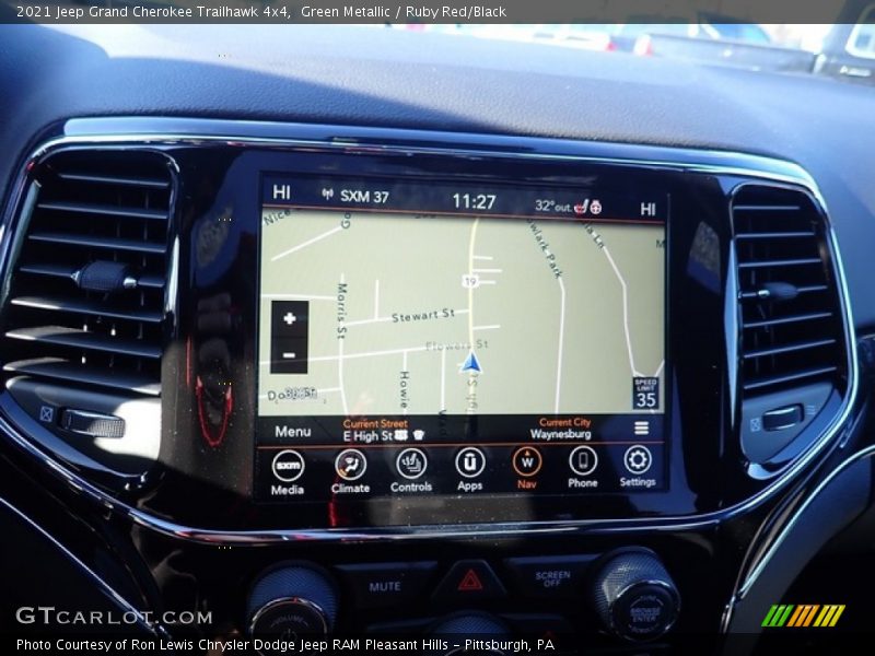 Navigation of 2021 Grand Cherokee Trailhawk 4x4
