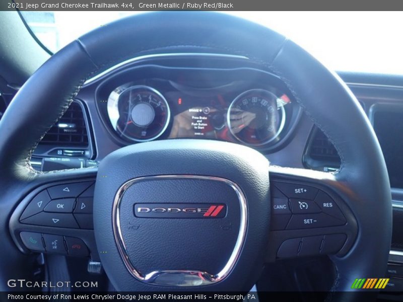 Green Metallic / Ruby Red/Black 2021 Jeep Grand Cherokee Trailhawk 4x4