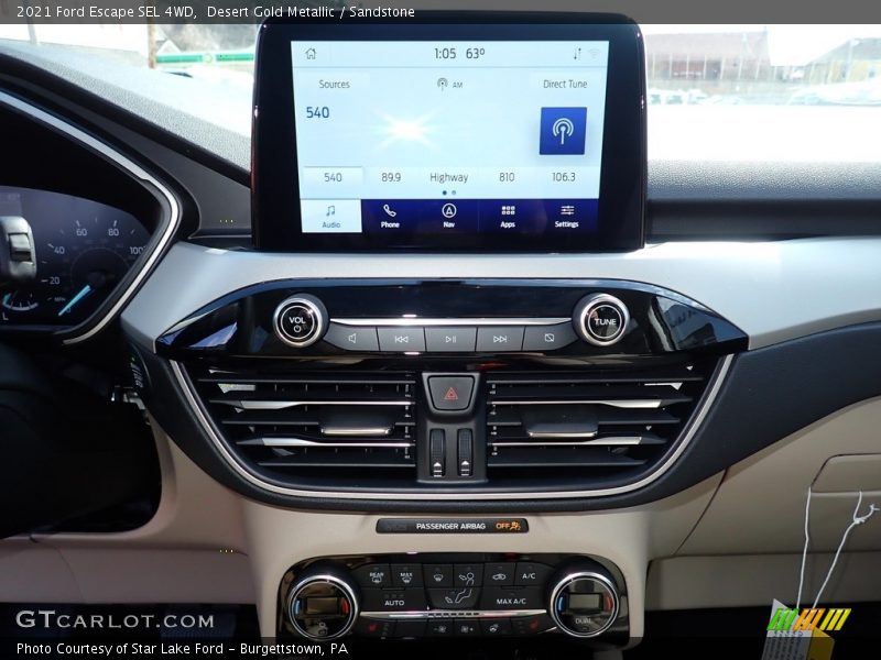 Desert Gold Metallic / Sandstone 2021 Ford Escape SEL 4WD