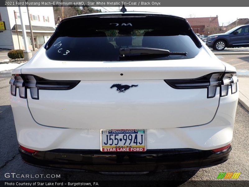 Star White Metallic Tri-Coat / Black Onyx 2021 Ford Mustang Mach-E Premium eAWD