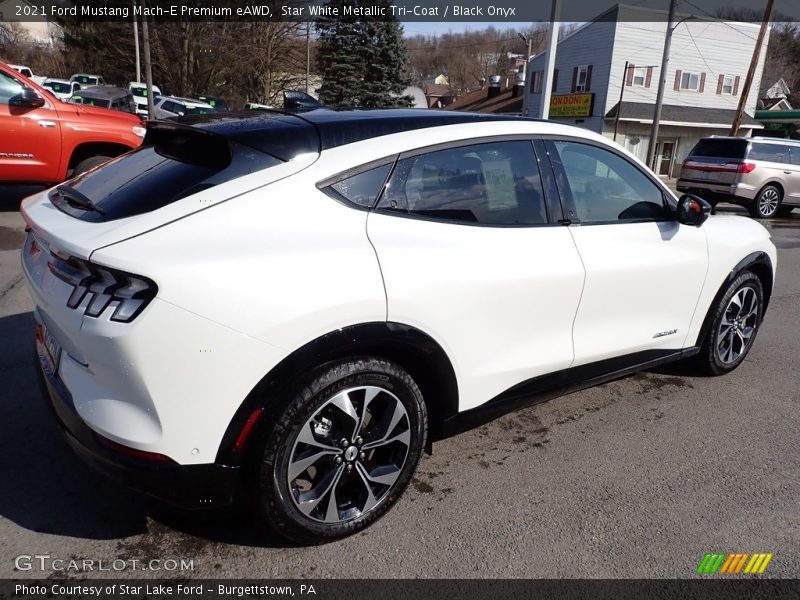 Star White Metallic Tri-Coat / Black Onyx 2021 Ford Mustang Mach-E Premium eAWD