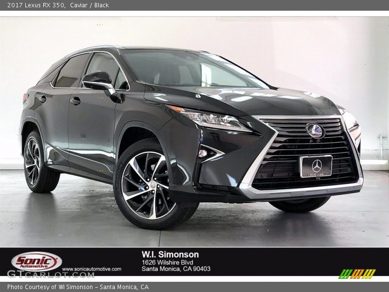 Caviar / Black 2017 Lexus RX 350