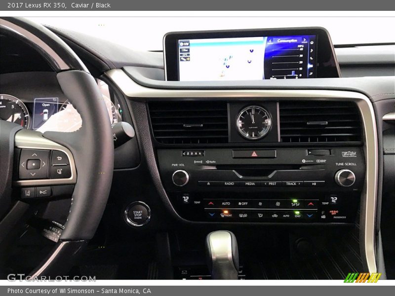 Controls of 2017 RX 350