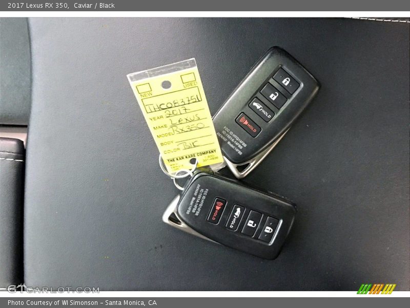 Keys of 2017 RX 350
