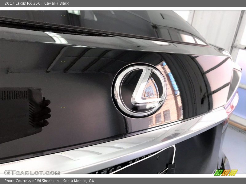 Caviar / Black 2017 Lexus RX 350