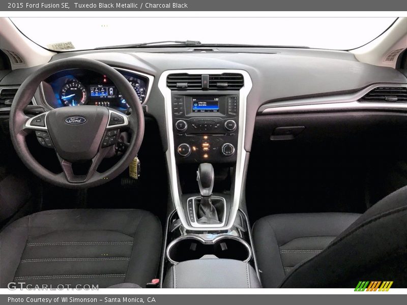 Tuxedo Black Metallic / Charcoal Black 2015 Ford Fusion SE