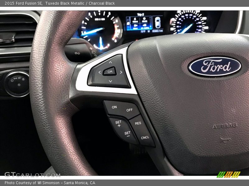 Tuxedo Black Metallic / Charcoal Black 2015 Ford Fusion SE