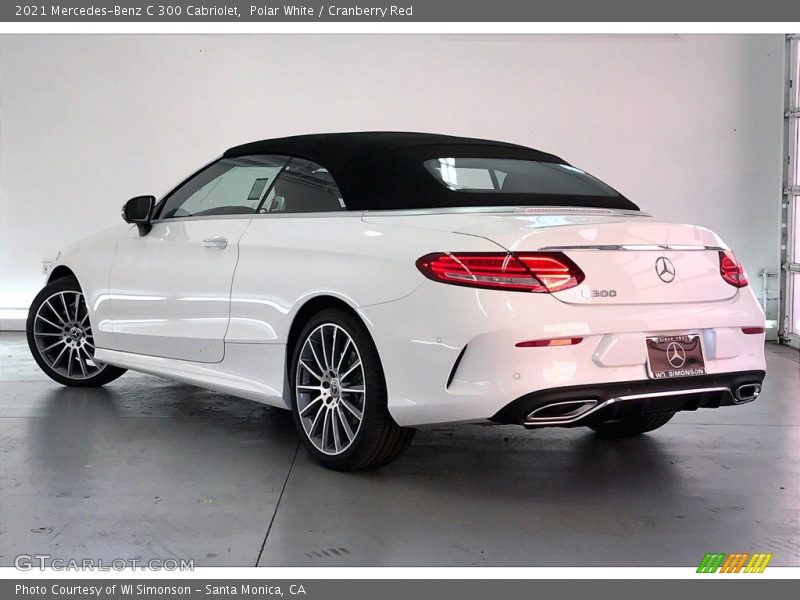 Polar White / Cranberry Red 2021 Mercedes-Benz C 300 Cabriolet