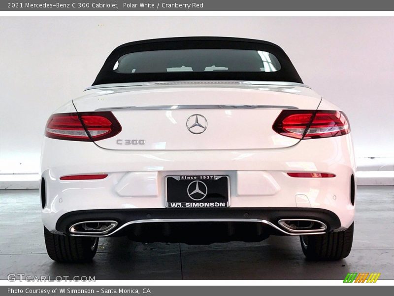 Polar White / Cranberry Red 2021 Mercedes-Benz C 300 Cabriolet