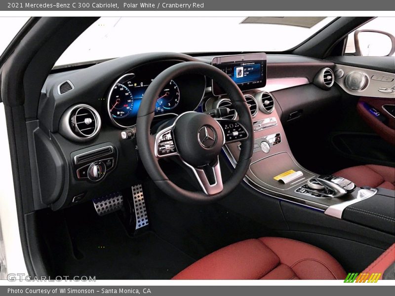Polar White / Cranberry Red 2021 Mercedes-Benz C 300 Cabriolet