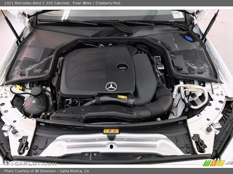 Polar White / Cranberry Red 2021 Mercedes-Benz C 300 Cabriolet