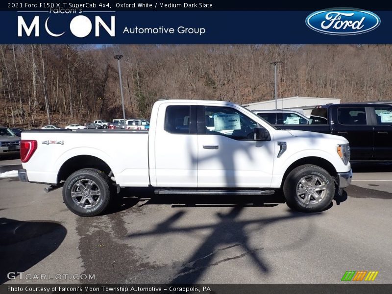 Oxford White / Medium Dark Slate 2021 Ford F150 XLT SuperCab 4x4