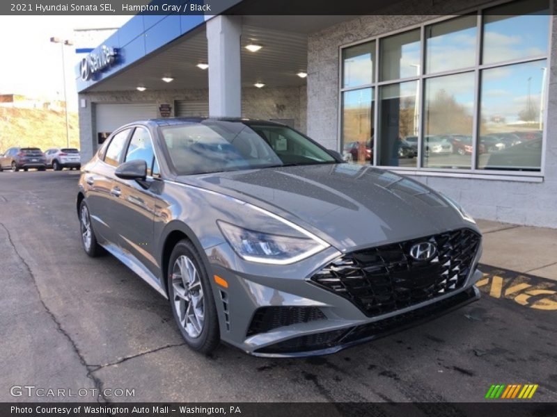 Hampton Gray / Black 2021 Hyundai Sonata SEL