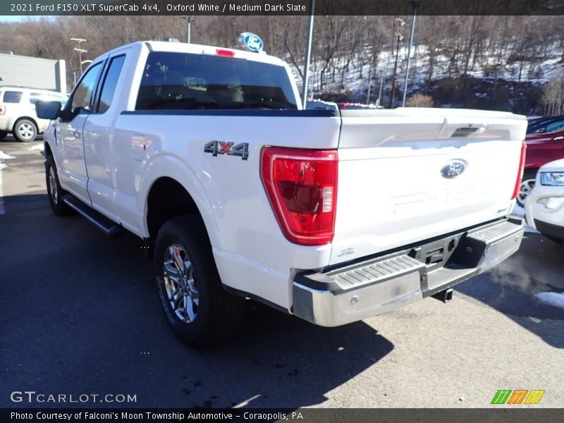 Oxford White / Medium Dark Slate 2021 Ford F150 XLT SuperCab 4x4