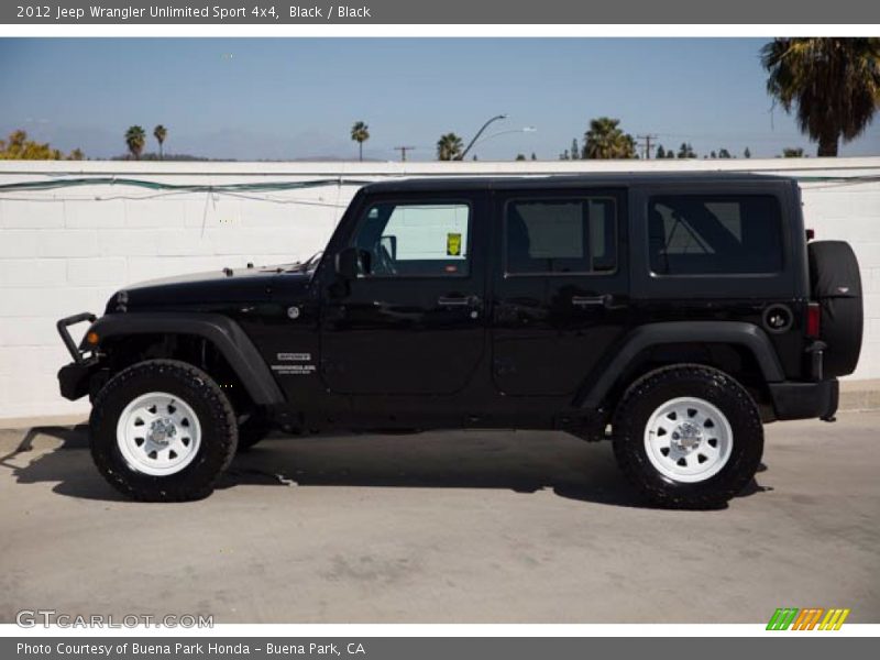 Black / Black 2012 Jeep Wrangler Unlimited Sport 4x4