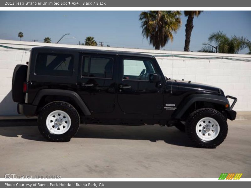 Black / Black 2012 Jeep Wrangler Unlimited Sport 4x4