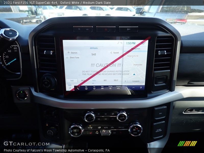 Oxford White / Medium Dark Slate 2021 Ford F150 XLT SuperCab 4x4