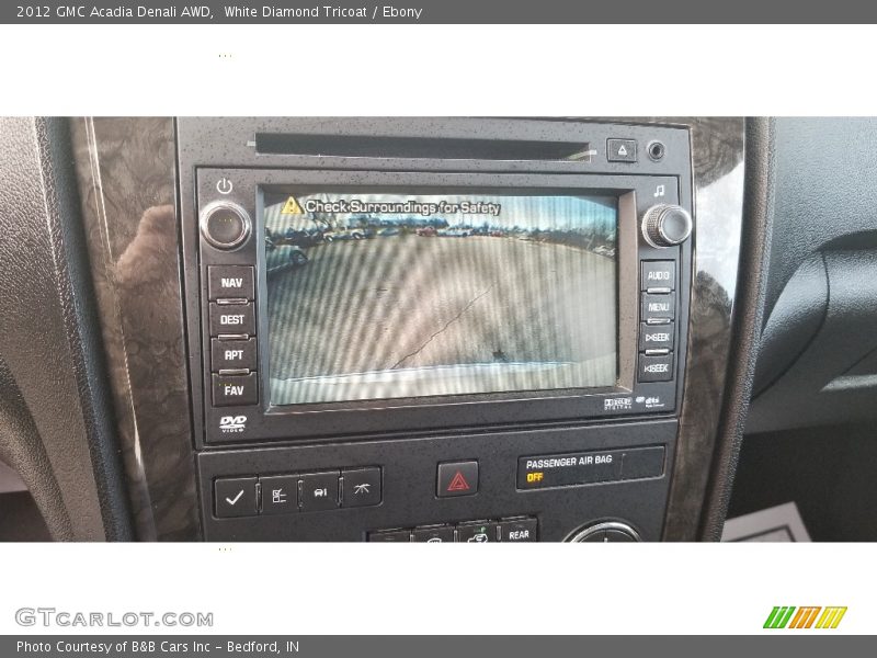 White Diamond Tricoat / Ebony 2012 GMC Acadia Denali AWD