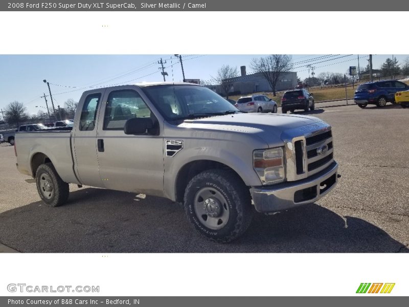 Silver Metallic / Camel 2008 Ford F250 Super Duty XLT SuperCab