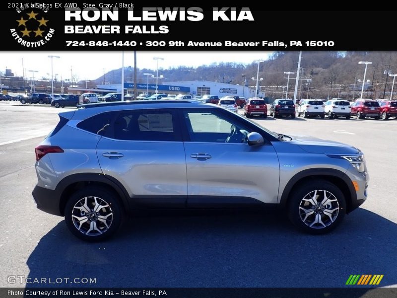 Steel Gray / Black 2021 Kia Seltos EX AWD