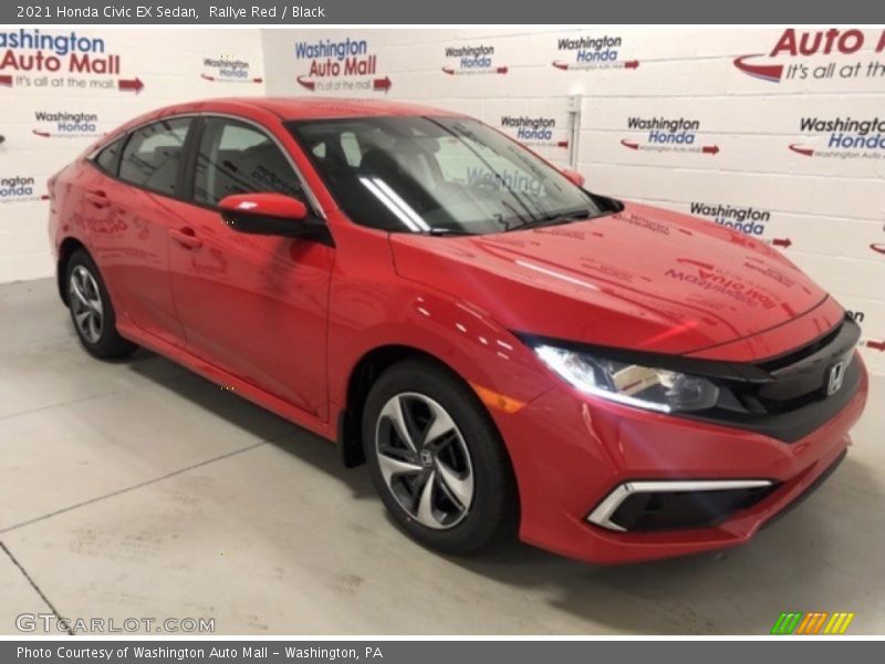 Rallye Red / Black 2021 Honda Civic EX Sedan