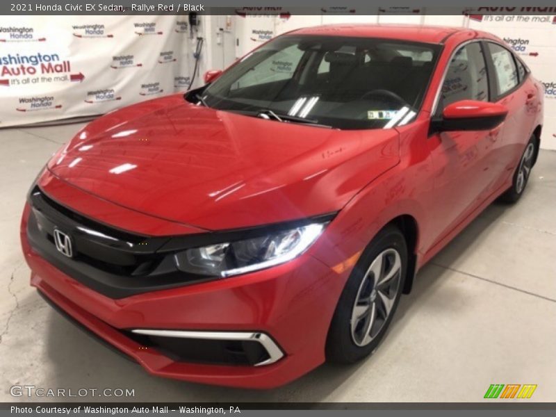 Rallye Red / Black 2021 Honda Civic EX Sedan